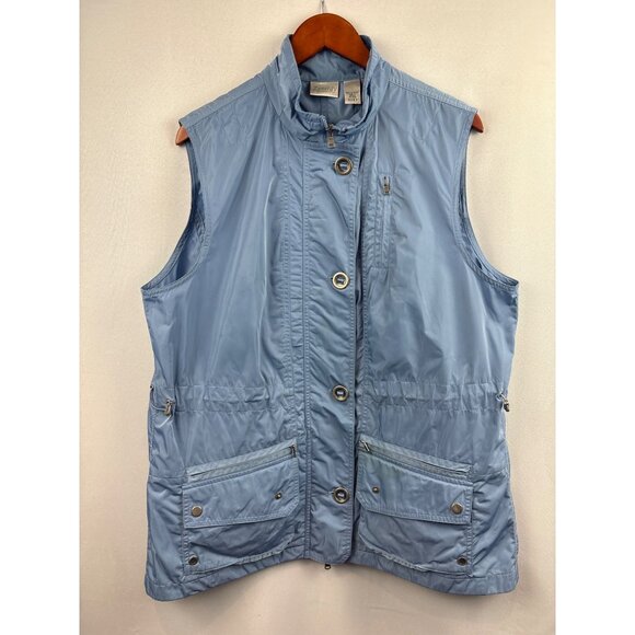 Women’s Zenergy by Chico’s 2XL Light Blue Sleeveless Winter Vest - Picture 1 of 4